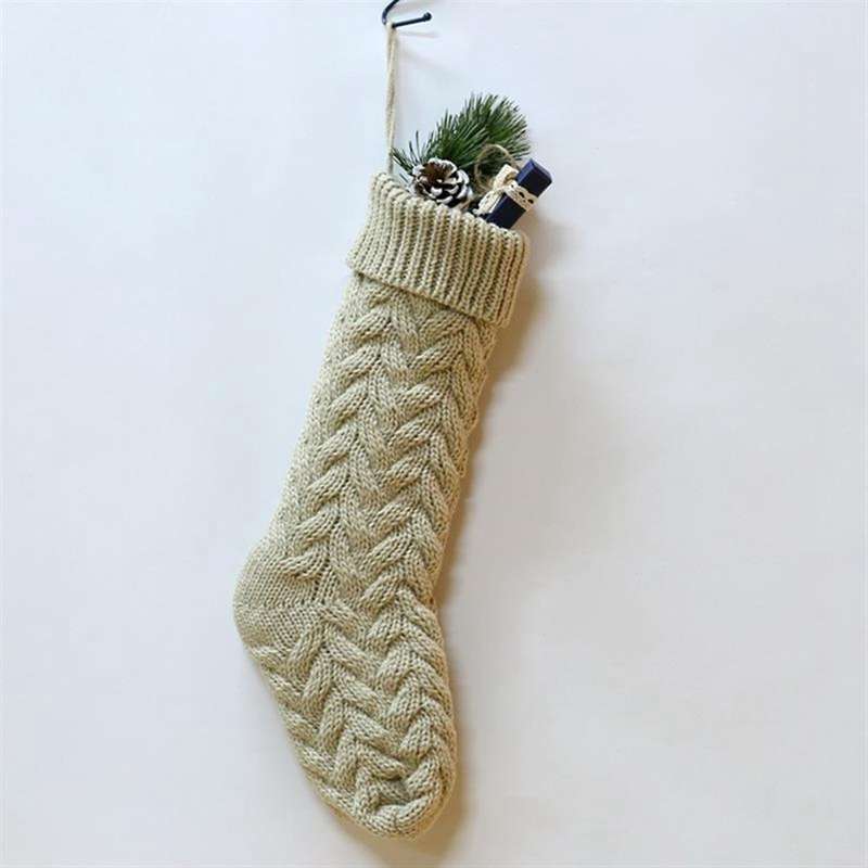 46cm Christmas Socks, Ornaments Knitted Woolen Ornaments Gift Red