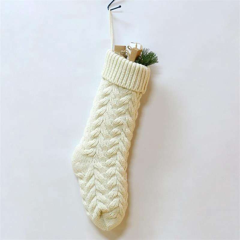 46cm Christmas Socks, Ornaments Knitted Woolen Ornaments Gift Red