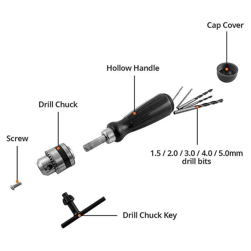 Pin Vise Hand Drill Bits, Mini Twist Drill Bits Set