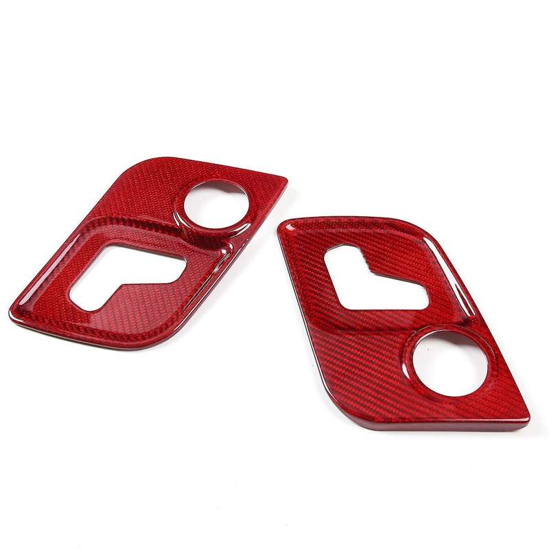 Real Carbon Fiber Car Seat Adjustment Trim Cover