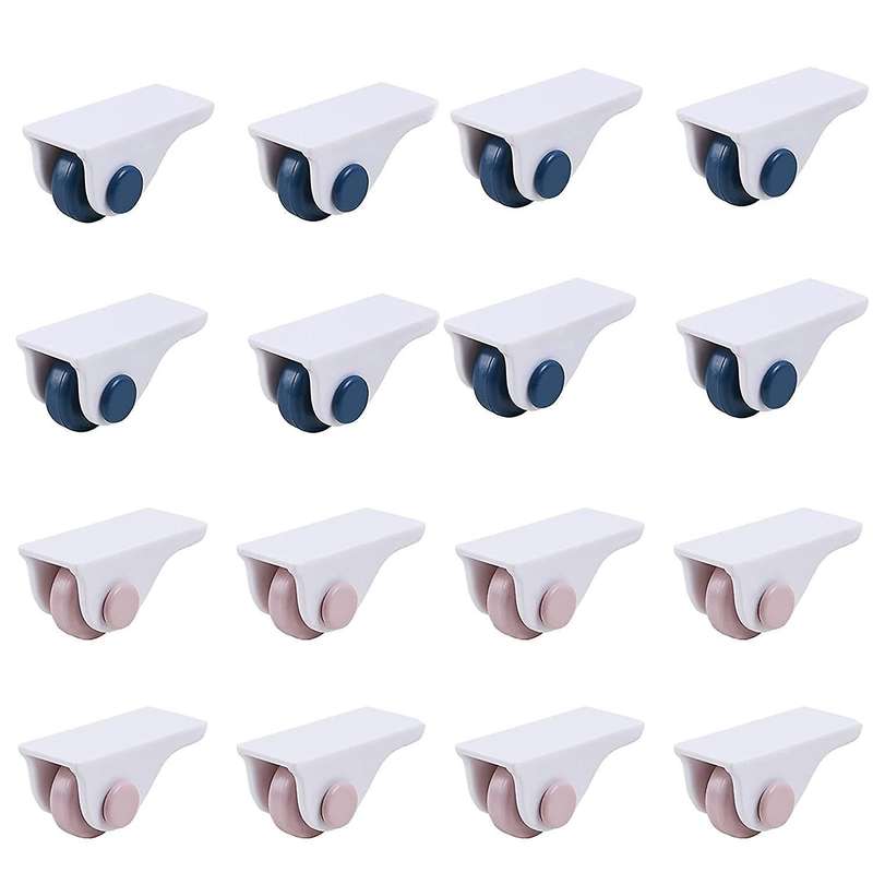16pcs Storage Box Castors Wheels Self Adhesive Non Swivel Casters