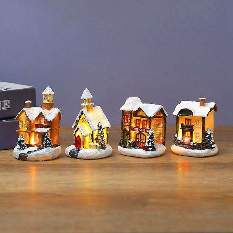 Christmas Luminous Small House Led Warm Lights European-style B