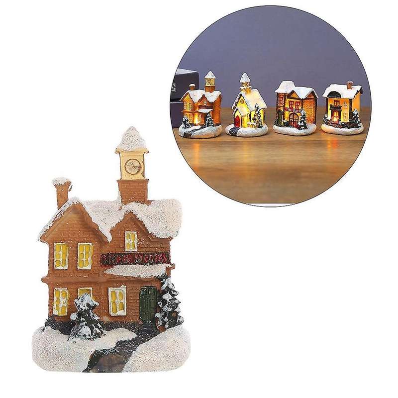 Christmas Luminous Small House Led Warm Lights European-style B