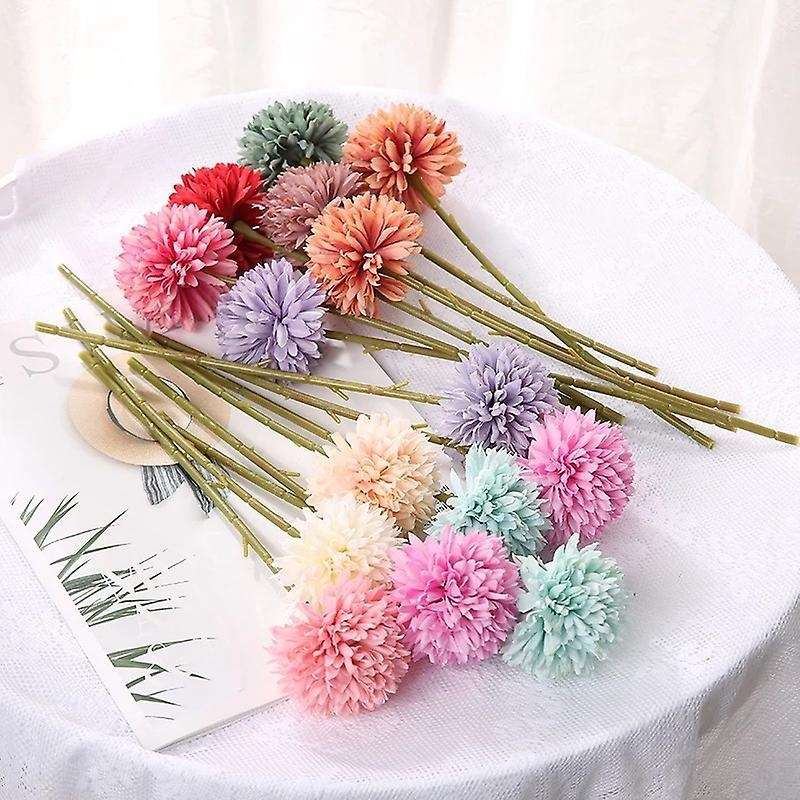 10pcs/bunch Artificial Flower Bouquet Silk Dandelion Flower