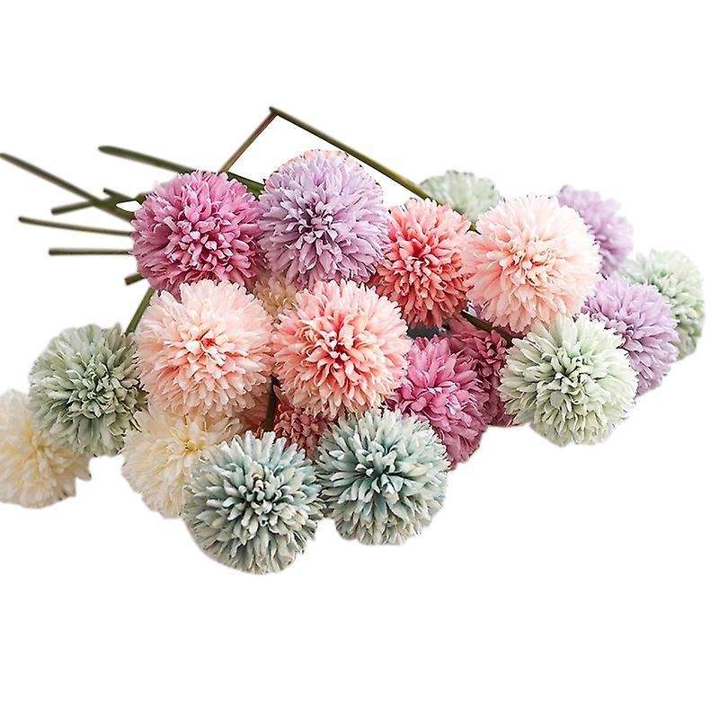 10pcs/bunch Artificial Flower Bouquet Silk Dandelion Flower