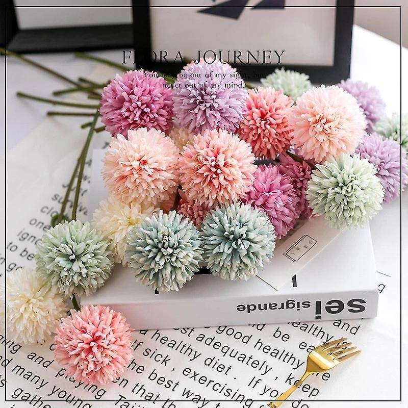 10pcs/bunch Artificial Flower Bouquet Silk Dandelion Flower
