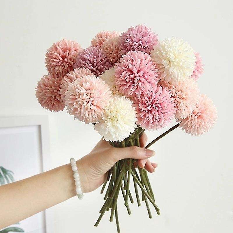 10pcs/bunch Artificial Flower Bouquet Silk Dandelion Flower