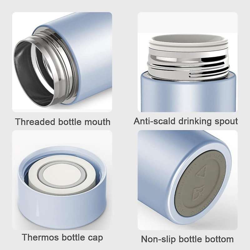 Cute Water Bottle-insulated Vacuum Vial-leakproof & Anti-spill,blue