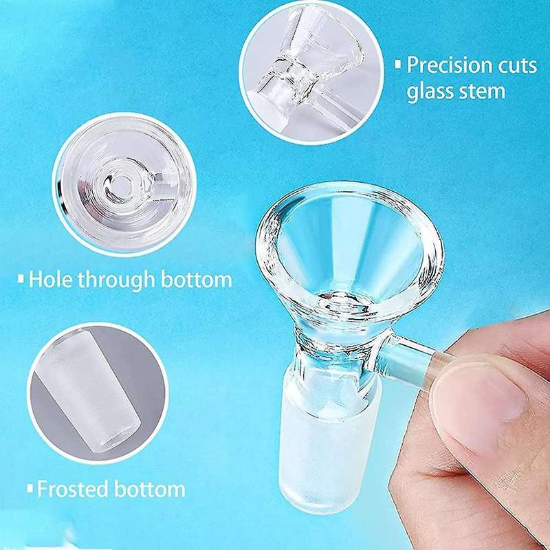 3 Pieces Of Glass Funnel Glass Bowl Adapter Manual Clear Dish Rack