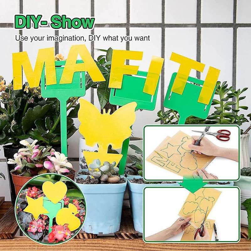 Fruit Fly Sticky Traps, Indoor Gnat Killer Pest Control for Plants