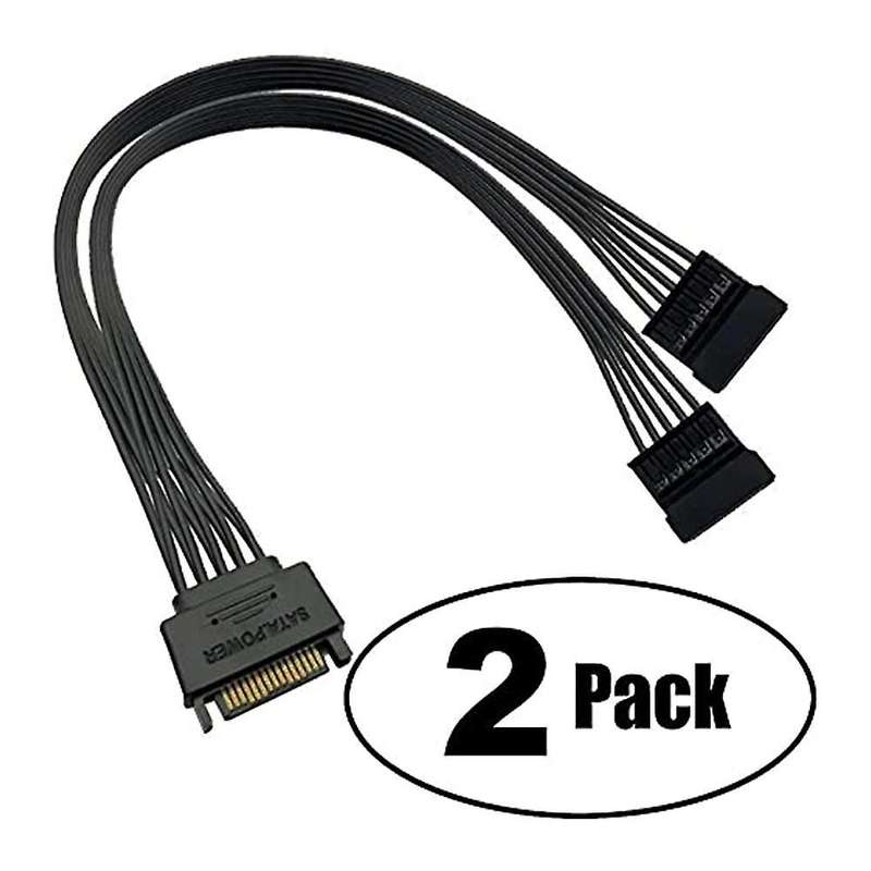 Ssd Power Cable Hard Drive Power Cable Extension Cable(2 Pack)
