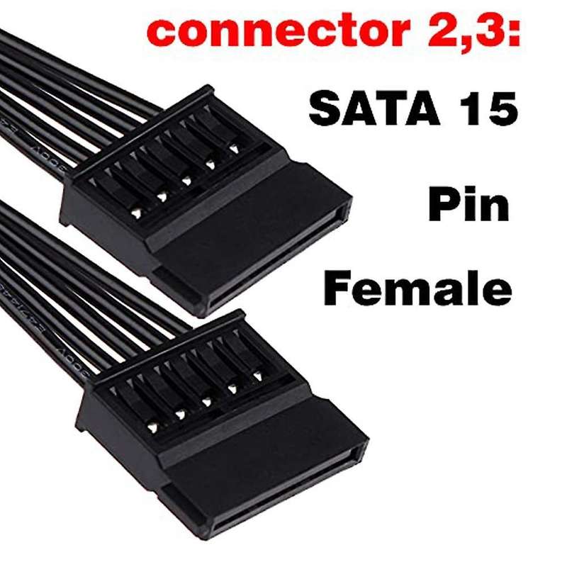 Ssd Power Cable Hard Drive Power Cable Extension Cable(2 Pack)
