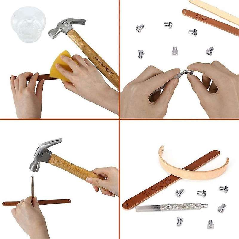 8 Pcs Leather Craft Metal Stamp Set,metal Stamps Punch Set Tool