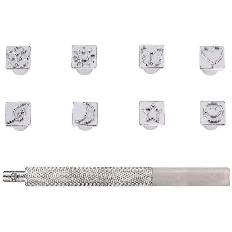8 Pcs Leather Craft Metal Stamp Set,metal Stamps Punch Set Tool