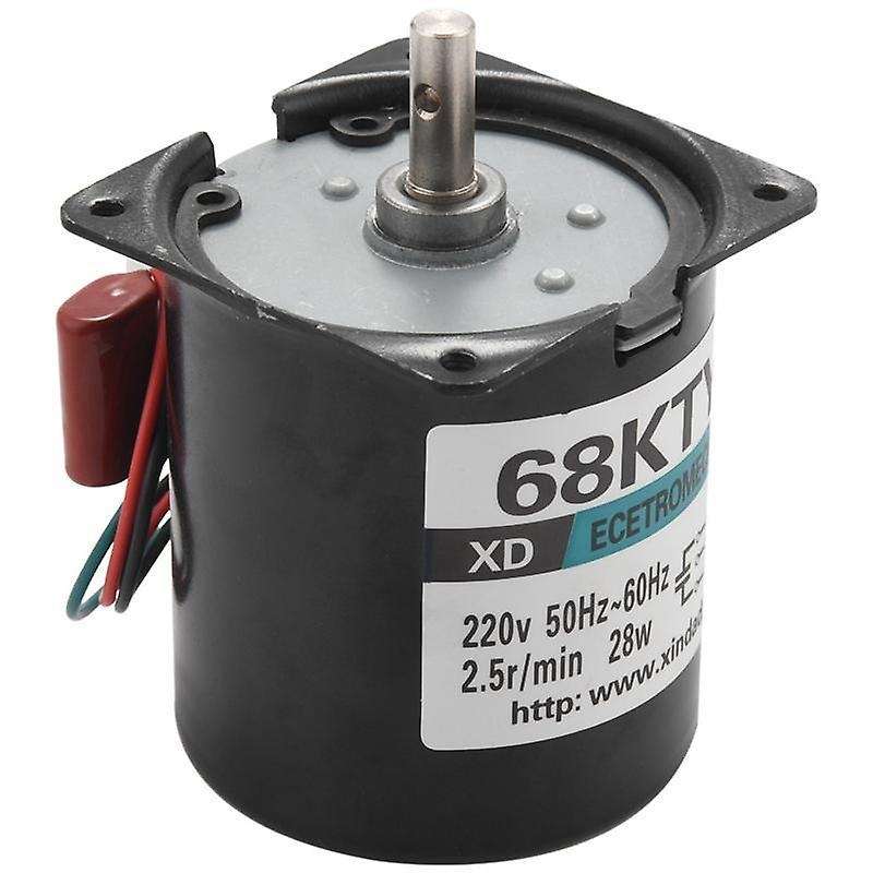 3pcs Ac 220v 28w 2.5r/min Large Torque Permanent Magnet Gear Motor