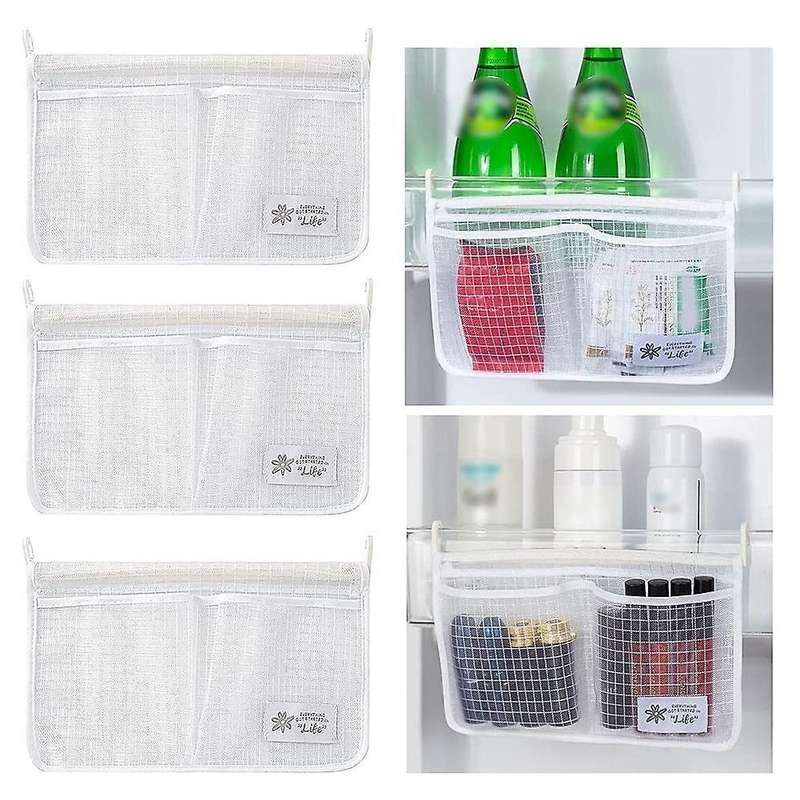 Fridge Hanging Bag for Kitchen Household Sundries Sorting Bag (white)