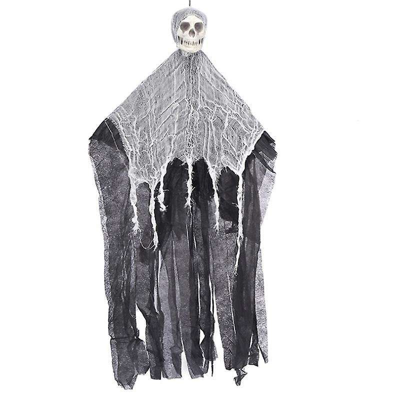 Halloween Decor Props Scary Halloween Hanging Ghost with Skull Face