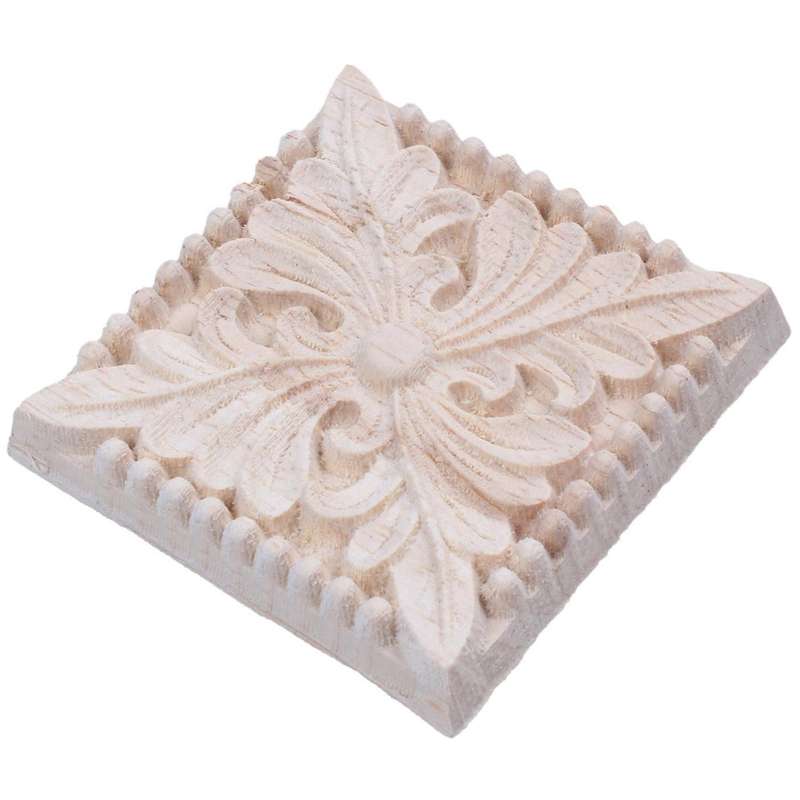 Natural Wood Appliques Wooden Mouldings for Cabinet Door Furniture