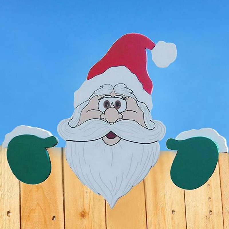 Animal Fence Peeker Christmas Ornaments Decoration Outdoor Festivity