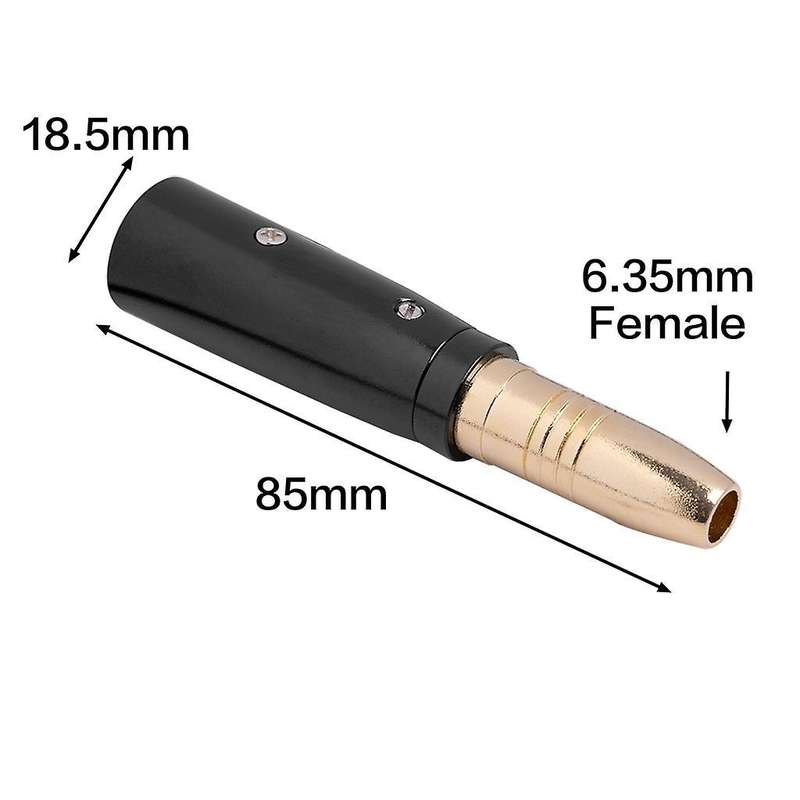 Xlr Male to 6.35mm Mono Female Jack Audio Adapter Tip Plug Converter