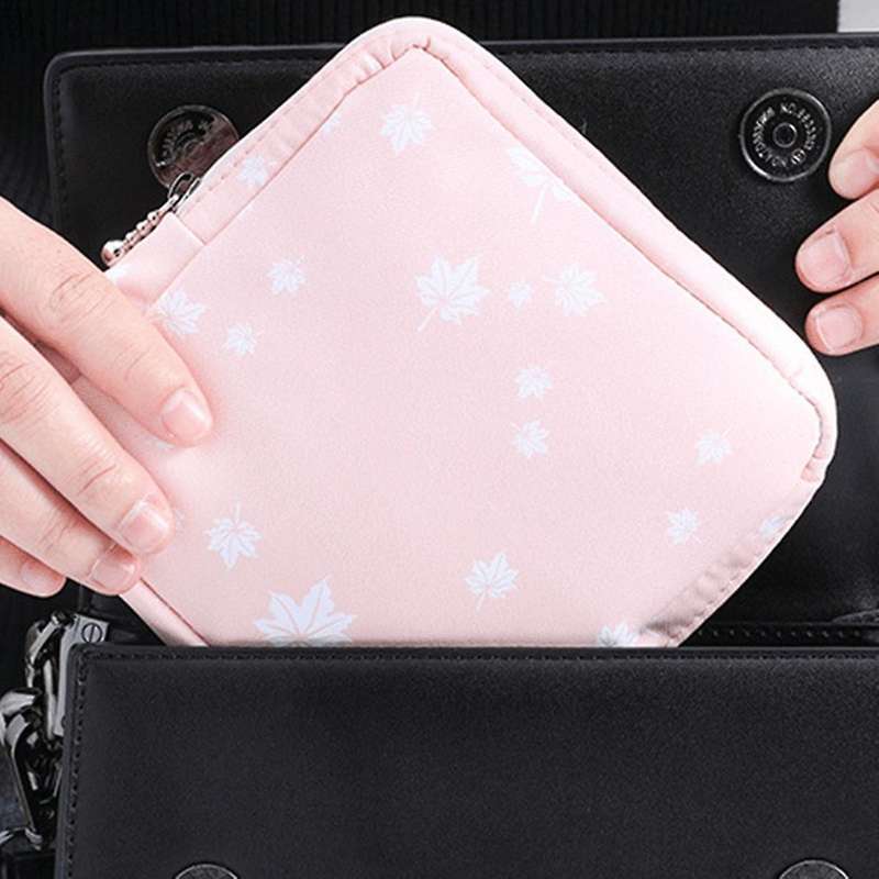 Girl Portable Aunt Towel Storage Bag Cotton Sanitary Napkin Bag B