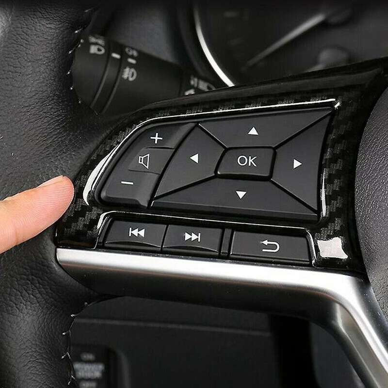 2pcs Carbon Fiber Steering Wheel Strip Cover Trim for Nissan Sentra