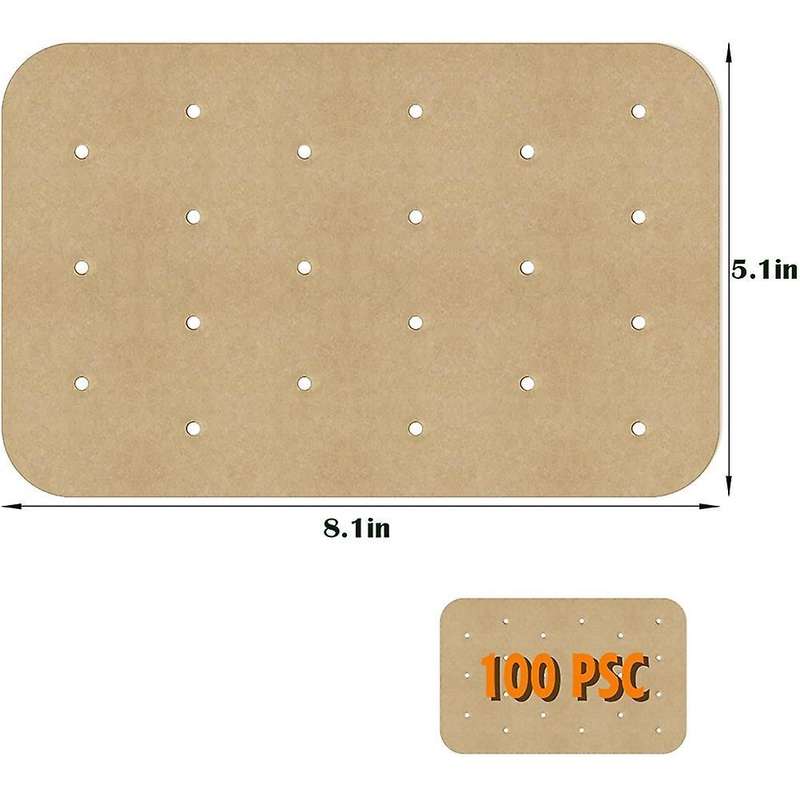 100pcs Air Fryer Paper Air Hole Air Fryer Parchment Paper Liners