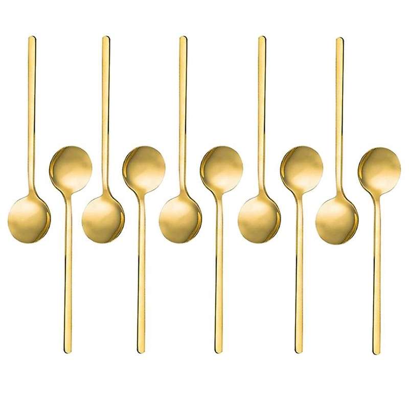 Stainless Steel 10 Pcs Espresso Spoons Teaspoons for Coffee Sugar