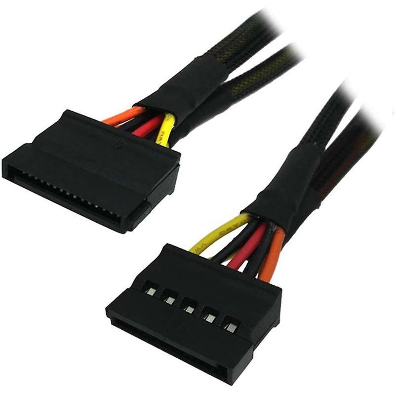 2pcs 6pin to 15pin X2 Sata Power Cable Cord for Dell 3650 3653 3655