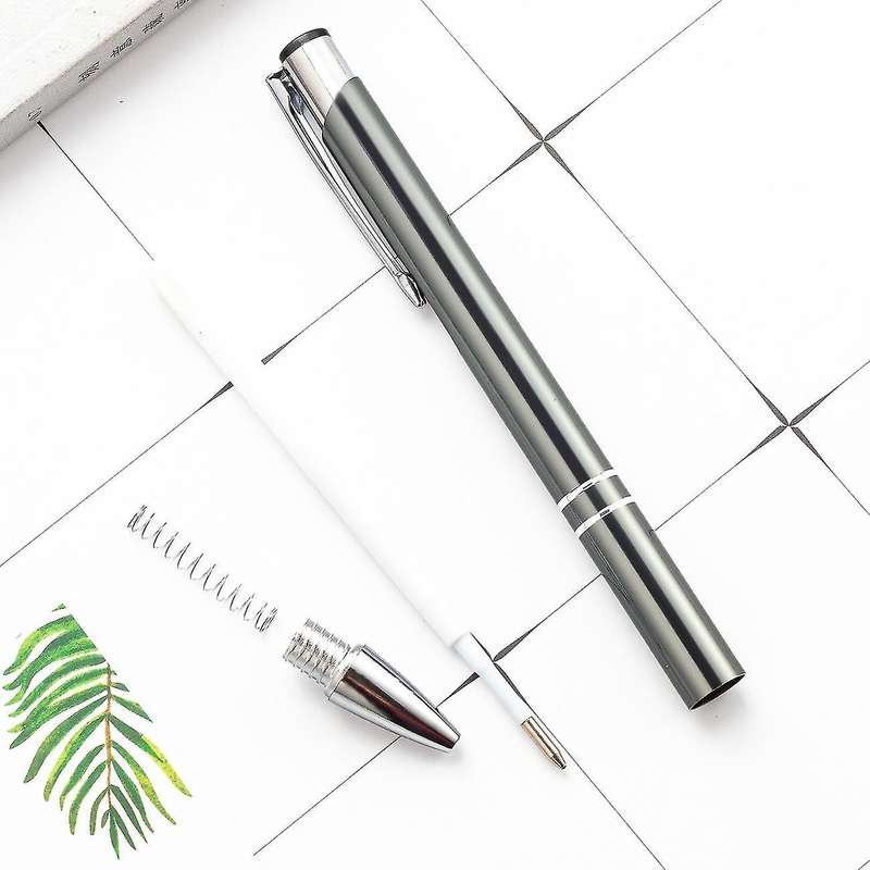 Metal Ballpoint Pen 10 Pieces Premium Ballpoint Pen Set Grey