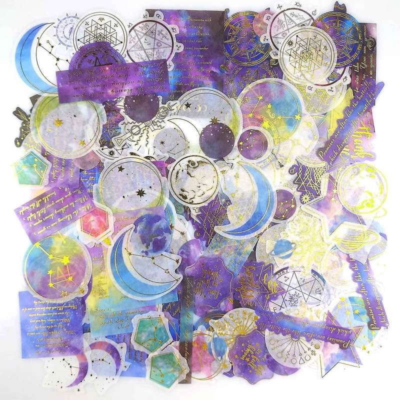 180pcs Galaxy Washi Stickers,for Scrapbooking,diy Arts Crafts,album