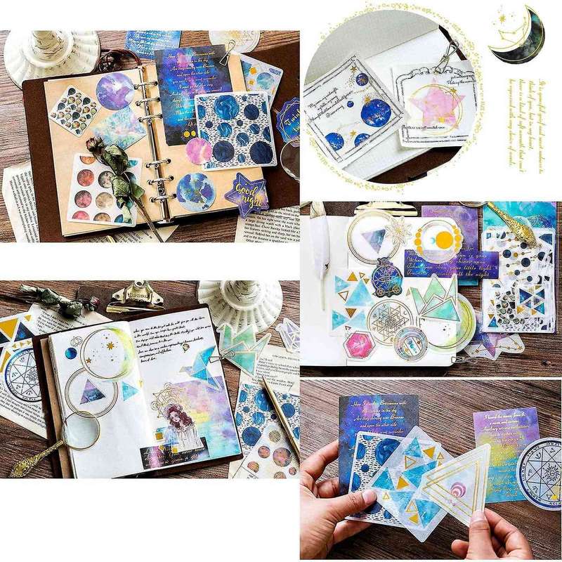 180pcs Galaxy Washi Stickers,for Scrapbooking,diy Arts Crafts,album