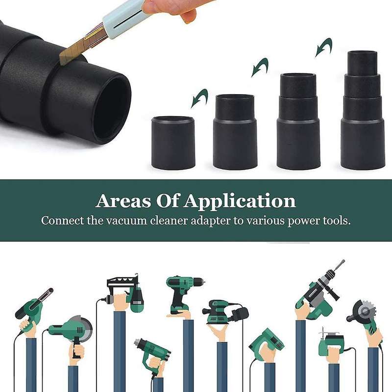 Universal Vacuum Cleaner Power Tool Adaptor, 8 Pcs Vacuum Hose