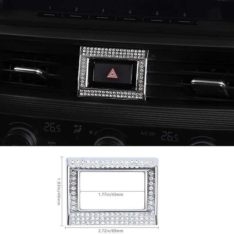 For Honda Accord 10th 2018 -2020 Hazard Warning Button Ring Covers