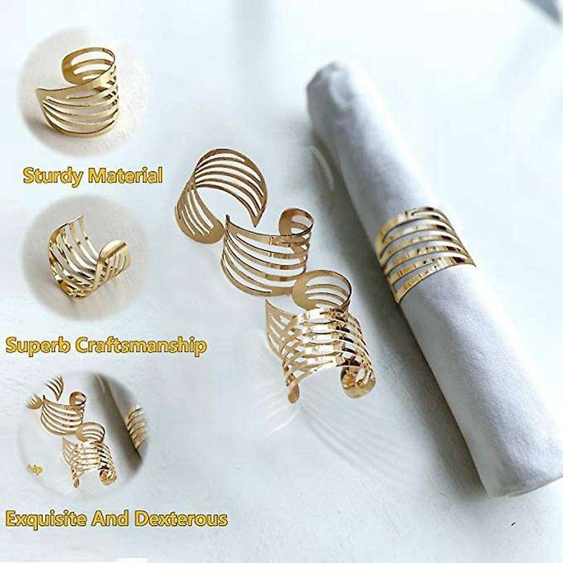 Silver Napkin Rings Set for Christmas Everyday Holiday Party