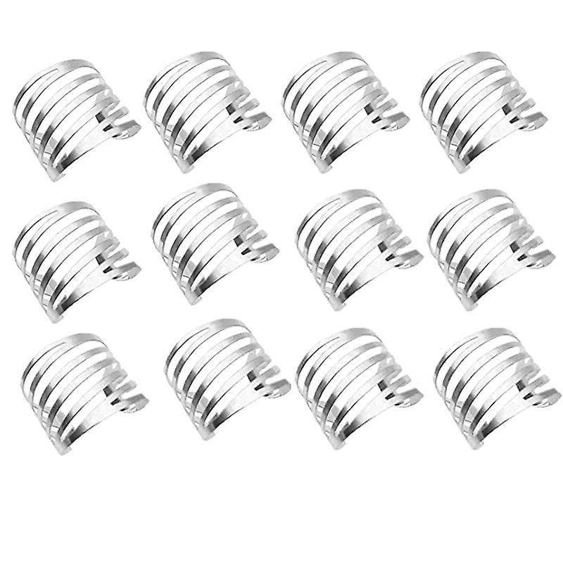 Silver Napkin Rings Set for Christmas Everyday Holiday Party