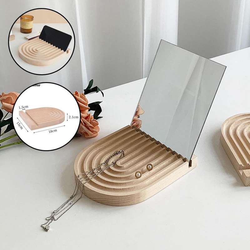 Diy Wooden Storage Serving Tray Food Plate for Jewelry Perfume Tray