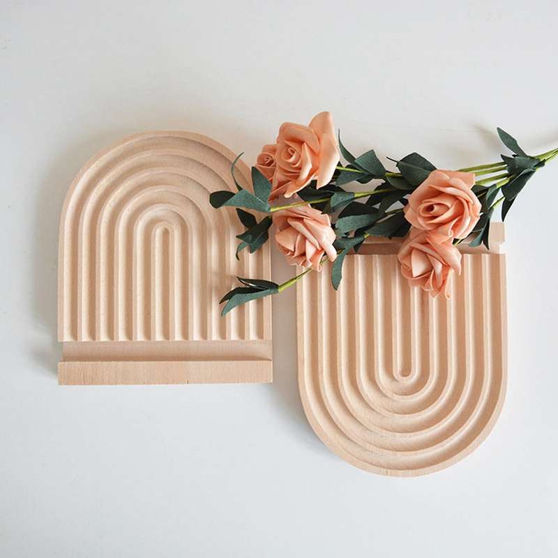 Diy Wooden Storage Serving Tray Food Plate for Jewelry Perfume Tray