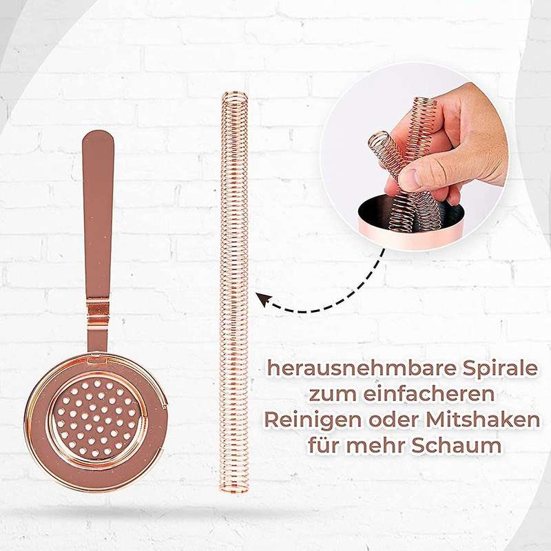 Cocktail Strainer Fits Shakers High Quality Bar Accessories Gold