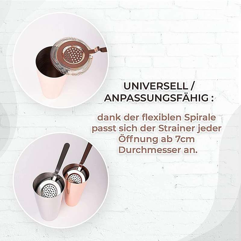 Cocktail Strainer Fits Shakers High Quality Bar Accessories Gold