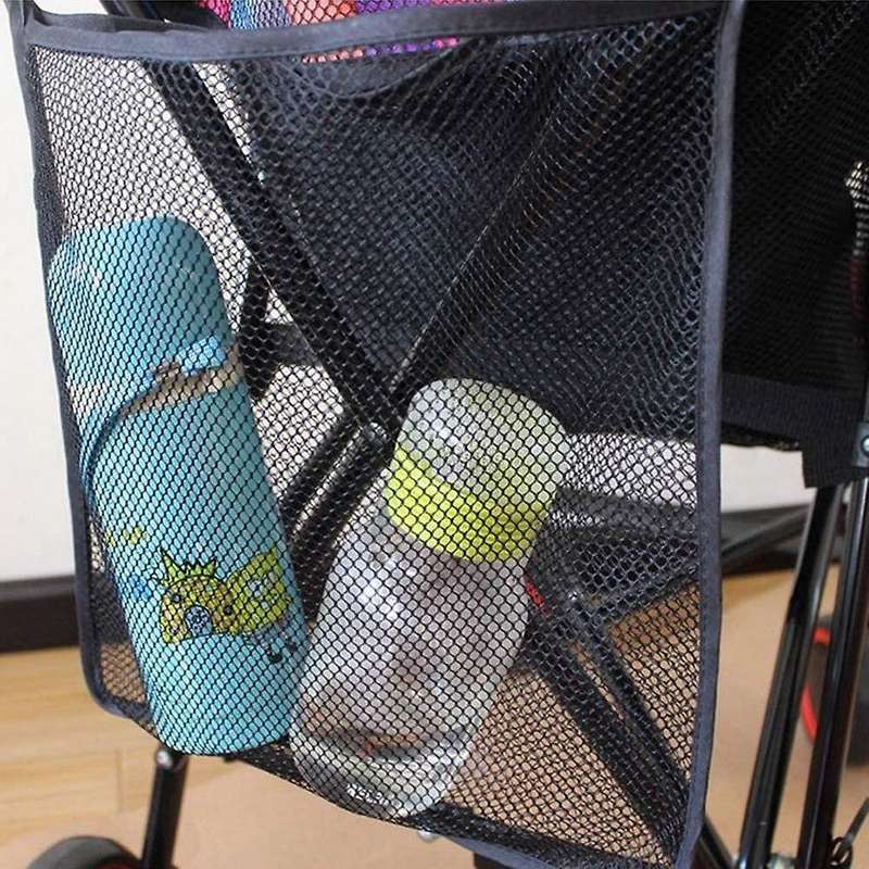 Stroller Storage Bag Cart Mesh Bag Net Pocket Water Cup Storage Bag