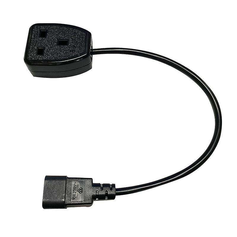 Iec C14 Male Plug to Uk 3pin Female Socket Power Adapter Cable (0.3m)