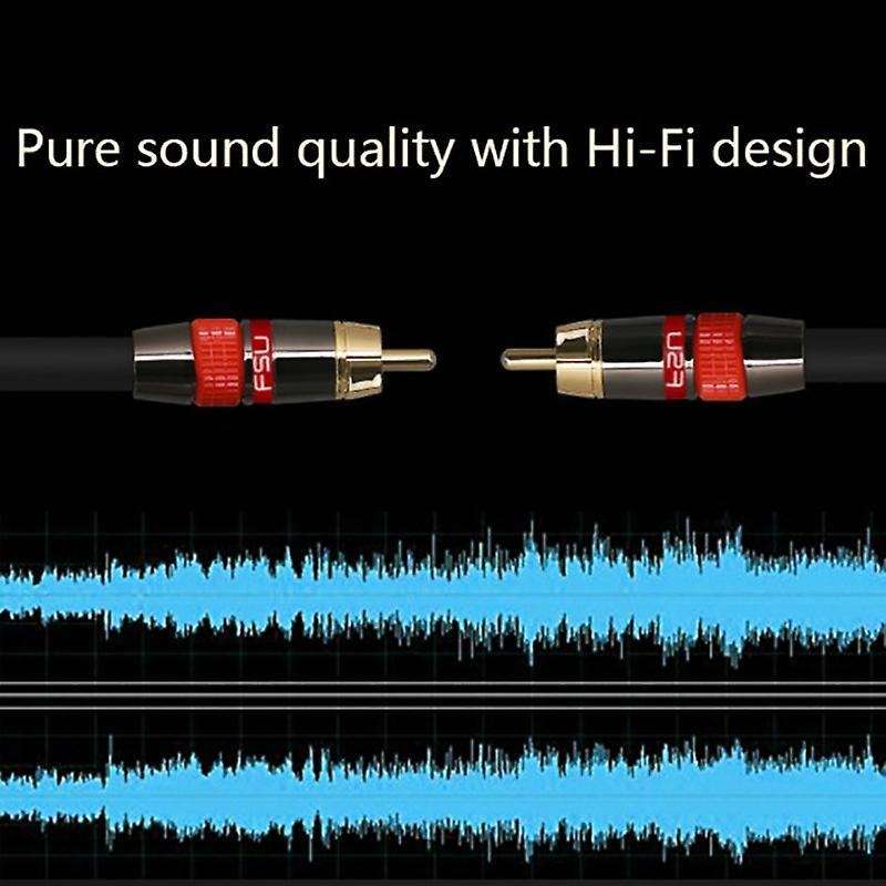 Fsu Digital Audio Rca Cable Male Speaker Hifi Subwoofer Cable Av 2m