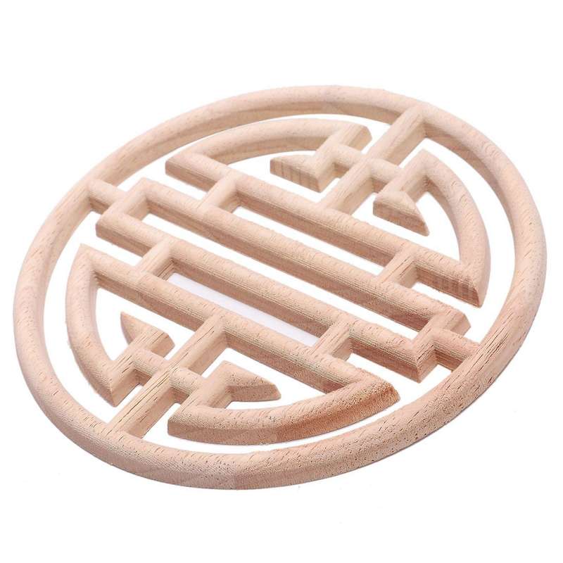 3x European Style Vintage Wood Carved Applique Wooden Carving (15cm)