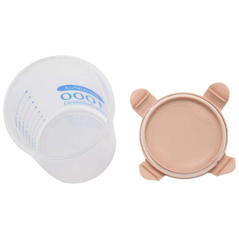 Kitchen Food Container Seal Pot Storage Tank Plastic 1000ml Pink