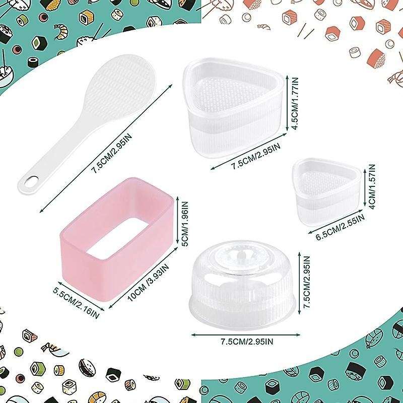 Sushi Maker Molds Onigiri Mold Rice Paddle Sushi Making Mold for Home