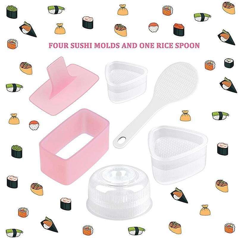Sushi Maker Molds Onigiri Mold Rice Paddle Sushi Making Mold for Home
