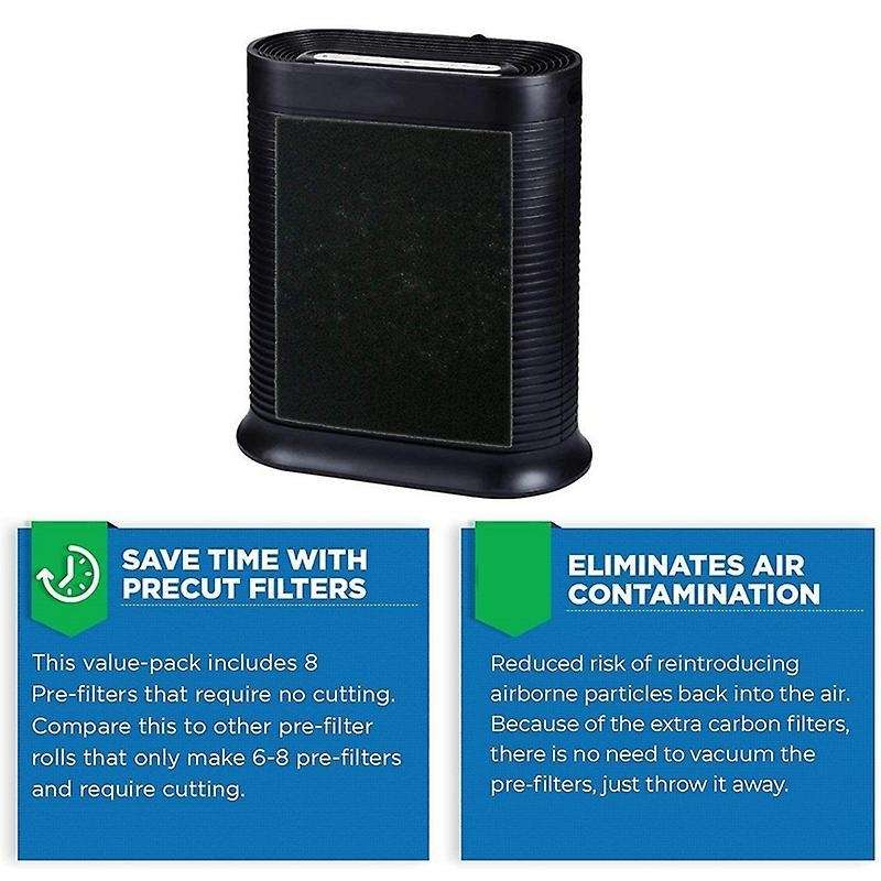 8pcs Premium Carbon Activated for Honeywell Hpa100 Air Purifier