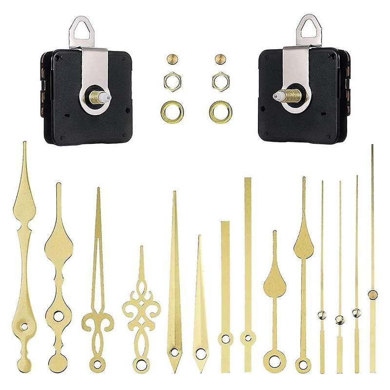 2pcs High Torque Long Shaft Clock Movement, Clock Mechanisms Battery