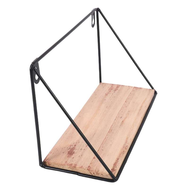 Contracted Iron Art Wall Commodity Shelf House and Home -black S